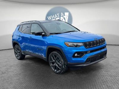 2026 Jeep Compass COMPASS LIMITED ALTITUDE 4X4 in Hydro Blue Pearl-Coat Exterior Paint — front three-quarter view