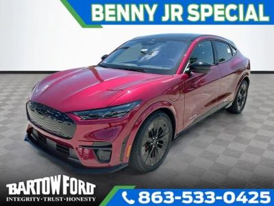 2025 Ford Mustang Mach-E GT in Magenta — front three-quarter view