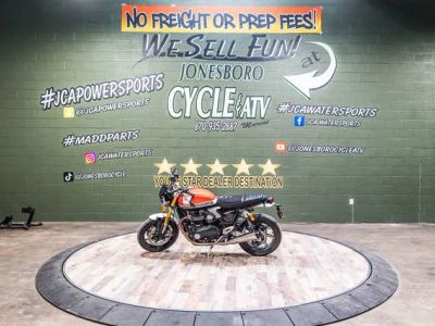 2026 Triumph Speed Twin 1200 RS Baja Orange/Sapphire black — front three-quarter view