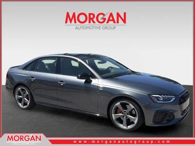 2023 Audi A4 45 S line Premium Plus in Gray — front three-quarter view