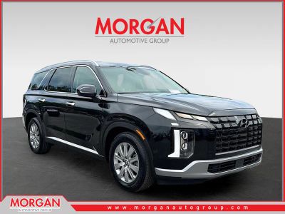 2025 Hyundai Palisade SEL in Abyss Black Pearl — front three-quarter view