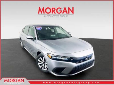 2024 Honda Civic LX in Silver — front three-quarter view