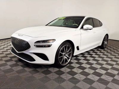 2026 Genesis G70 2.5T Prestige in Uyuni White — front three-quarter view