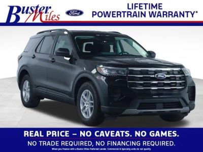2026 Ford Explorer Active in Agate Black Metallic — front three-quarter view