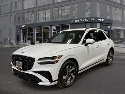 2026 Genesis GV70 3.5T Sport Advanced in Alta White — front three-quarter view