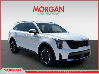 2026 Kia Sorento S in Glacial White Pearl — front three-quarter view