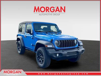 2026 Jeep Wrangler Sport in Blue — front three-quarter view