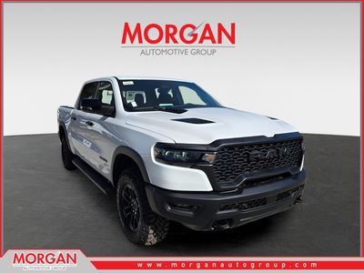 2026 Ram 1500 Rebel in Bright White Clearcoat — front three-quarter view