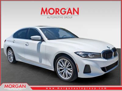 2024 BMW 3 Series 330e iPerformance in White — front three-quarter view
