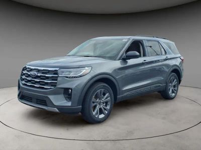 2026 Ford Explorer Active in Gray Metallic — front three-quarter view