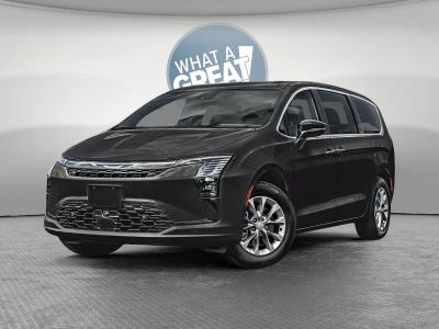 2027 Chrysler Pacifica PACIFICA LIMITED AWD in Diamond Black Crystal Pearl-Coat Exterior Paint — front three-quarter view