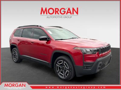 2026 Jeep Cherokee Laredo in Red — front three-quarter view