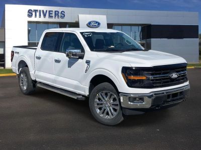 2026 Ford F-150 XLT in Oxford White — front three-quarter view