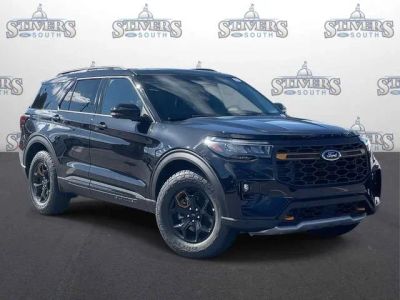2026 Ford Explorer Tremor in Black — front three-quarter view