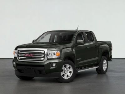 2018 GMC Canyon 4WD SLE in Dark Slate Metallic — front three-quarter view