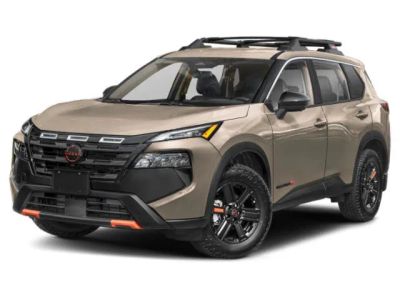 2025 Nissan Rogue Rock Creek in Boulder Gray Pearl — front three-quarter view