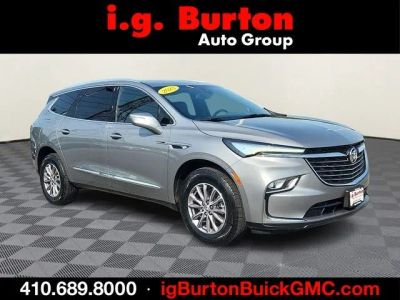 2023 Buick Enclave Essence in Moonstone Gray Metallic — front three-quarter view