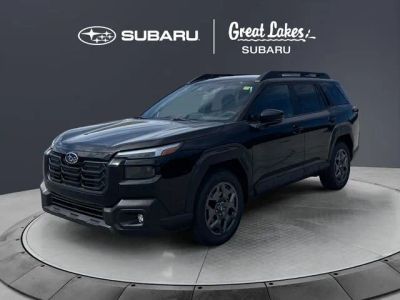 2026 Subaru OUTBACK Premium in Crystal Black Silica — front three-quarter view
