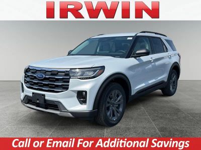 2026 Ford Explorer Active with 200A Pkg in White — front three-quarter view