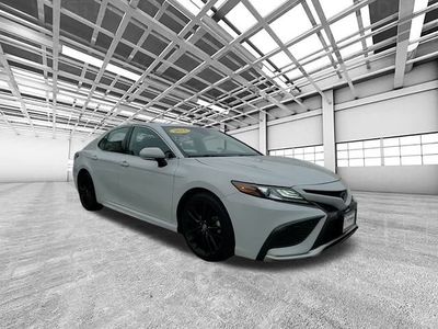 2023 Toyota Camry XSE in White — front three-quarter view
