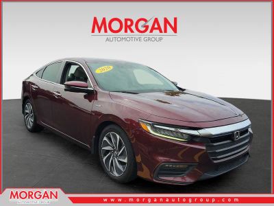 2020 Honda Insight Touring in Crimson Pearl — front three-quarter view