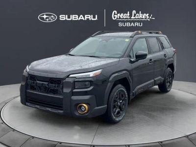 2026 Subaru OUTBACK Wilderness in Crystal Black Silica — front three-quarter view