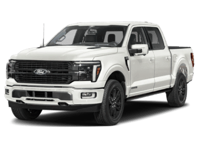 2026 Ford F-150 Platinum in White — front three-quarter view