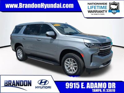 2024 Chevrolet Tahoe LT in Gray — front three-quarter view