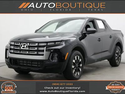 2025 Hyundai Santa Cruz SE in Phantom Black — front three-quarter view