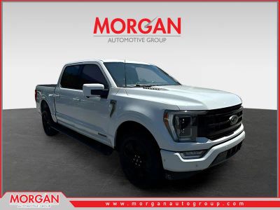 2023 Ford F-150 Platinum in White — front three-quarter view
