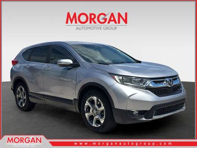 2019 Honda CR-V EX in Lunar Silver Metallic — front three-quarter view