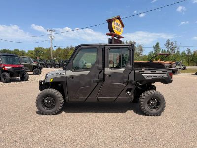 2027 Polaris Ranger Crew XP 1000 Cab R27RSM99A4 in Avalanche Gray — front three-quarter view