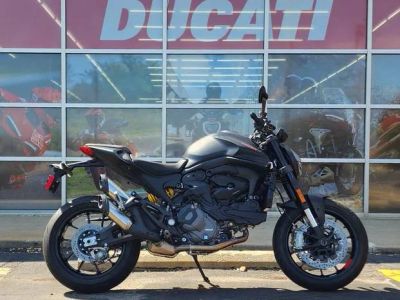 2025 Ducati Monster Dark Stealth — front three-quarter view