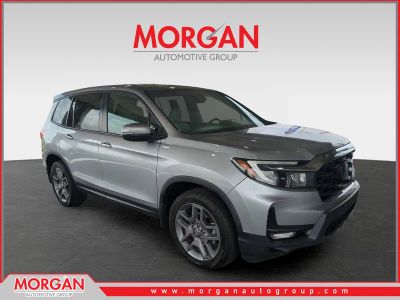 2022 Honda Passport EX-L in Lunar Silver Metallic — front three-quarter view