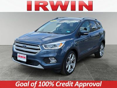 2018 Ford Escape Titanium in Blue — front three-quarter view