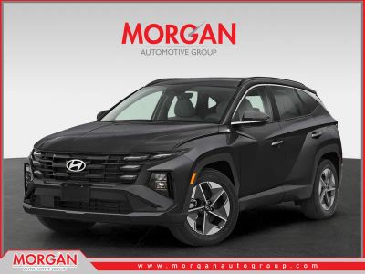 2026 Hyundai TUCSON SEL Premium in Phantom Black — front three-quarter view