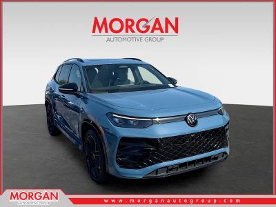 2026 Volkswagen Tiguan SE R-Line Black in Blue — front three-quarter view