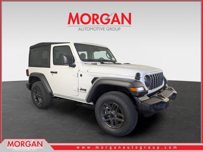 2026 Jeep Wrangler Sport S in White — front three-quarter view