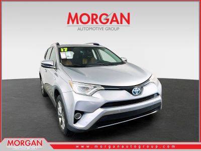2017 Toyota RAV4 Hybrid Limited in Silver — front three-quarter view