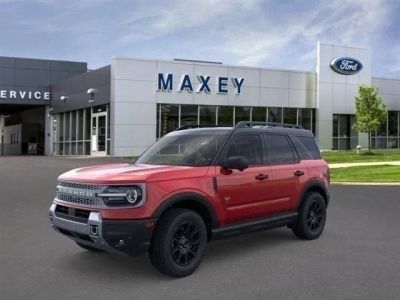 2026 Ford Bronco Sport Badlands® in Ruby Red Metallic Tinted Clearcoat — front three-quarter view