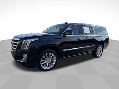 2017 CADILLAC Escalade ESV Premium Luxury in Black Raven — front three-quarter view