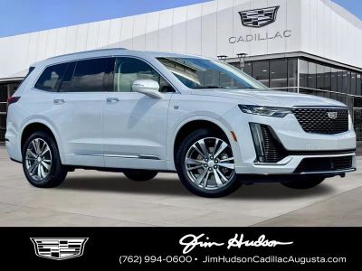 2020 Cadillac XT6 Premium Luxury in Crystal White — front three-quarter view