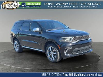 2022 Dodge Durango Citadel in Black Clearcoat — front three-quarter view