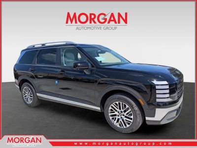 2026 Hyundai PALISADE SEL Premium 7P in Abyss Black Pearl — front three-quarter view