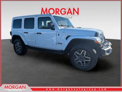 2026 Jeep Wrangler Sahara in White/off-white — front three-quarter view
