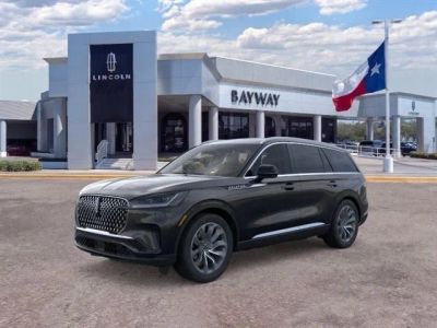2026 Lincoln Aviator Reserve in Infinite Black Metallic Clearcoat — front three-quarter view