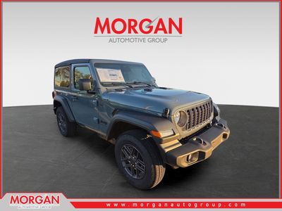 2026 Jeep Wrangler Sport S in Gray — front three-quarter view