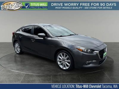 2017 Mazda Mazda3 Grand Touring in Gray — front three-quarter view