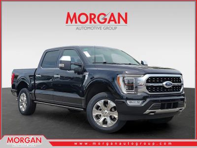 2023 Ford F-150 Platinum in Black — front three-quarter view
