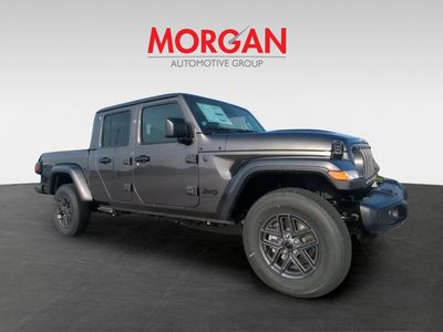 2026 Jeep Gladiator Sport S in Gray — front three-quarter view